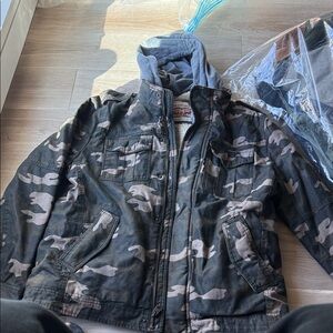 Levi's Gray Camouflage Military Jacket